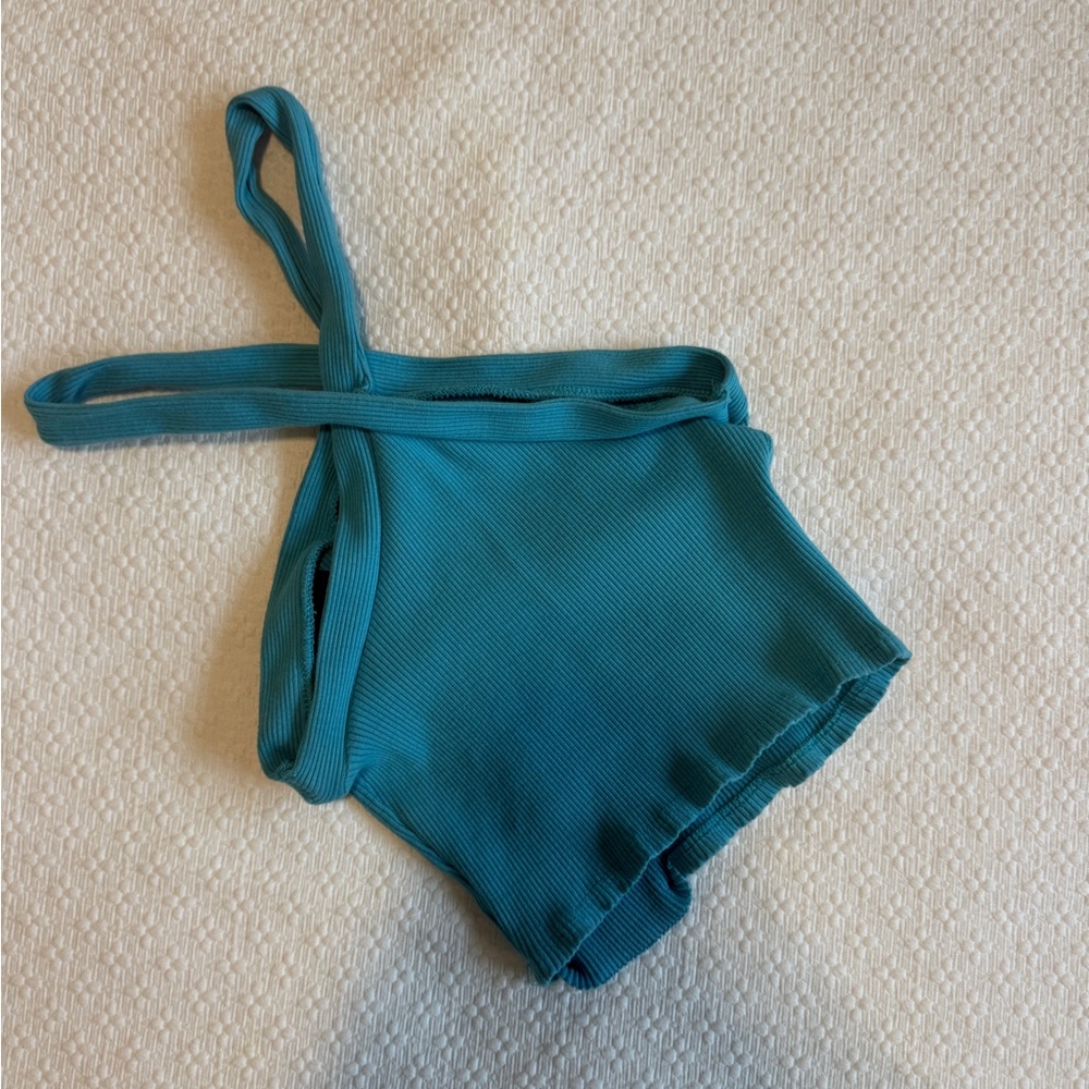 Bright Blue Ribbed Tank Top - Picture 2 of 2